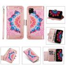 For Huawei P40 Lite Printing Dual-color Half Mandala Pattern Dual-side Magnetic Buckle Horizontal Flip Leather Case with Holder & Card Slots & Wallet & Photo Frame & Lanyard(Rose Gold) - 1