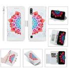 For Samsung Galaxy A10 / M10 Printing Dual-color Half Mandala Pattern Dual-side Magnetic Buckle Horizontal Flip Leather Case with Holder & Card Slots & Wallet & Photo Frame & Lanyard(White) - 1