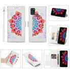 For Samsung Galaxy A21s Printing Dual-color Half Mandala Pattern Dual-side Magnetic Buckle Horizontal Flip Leather Case with Holder & Card Slots & Wallet & Photo Frame & Lanyard(White) - 1