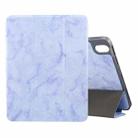 Marble Texture Pattern Horizontal Flip Leather Case, with Three-folding Holder & Sleep / Wake-up For iPad Air 2022 / 2020 10.9(Purple) - 1