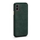 Lambskin Texture Four-Corner Full Coverage Leather + Metal Protective Case For iPhone 7 Plus / 8 Plus(Green) - 2