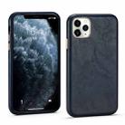For iPhone 11 Lambskin Texture Four-Corner Full Coverage Leather + Metal Protective Case (Blue) - 1