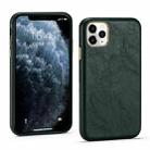 For iPhone 11 Pro Lambskin Texture Four-Corner Full Coverage Leather + Metal Protective Case (Green) - 1