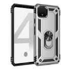 For Google Pixel 4 Shockproof TPU + PC Protective Case with 360 Degree Rotating Holder(Silver) - 1