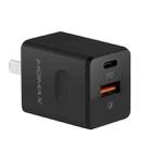 MOMAX UM16 20W PD + QC3.0 Quick Charging Travel Charger Power Adapter(Black) - 1