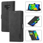 For Samsung Galaxy Note9 LC.IMEEK Strong Magnetism Ultra-thin Horizontal Flip Shockproof Matte TPU + PU Leather Case with Holder & Card Slots & Wallet(Black) - 1