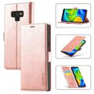 For Samsung Galaxy Note9 LC.IMEEK Strong Magnetism Ultra-thin Horizontal Flip Shockproof Matte TPU + PU Leather Case with Holder & Card Slots & Wallet(Rose Gold) - 1