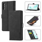 For Samsung Galaxy Note10+ LC.IMEEK Strong Magnetism Ultra-thin Horizontal Flip Shockproof Matte TPU + PU Leather Case with Holder & Card Slots & Wallet(Black) - 1