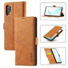 For Samsung Galaxy Note10+ LC.IMEEK Strong Magnetism Ultra-thin Horizontal Flip Shockproof Matte TPU + PU Leather Case with Holder & Card Slots & Wallet(Brown) - 1