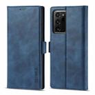 For Samsung Galaxy Note20 Ultra LC.IMEEK Strong Magnetism Ultra-thin Horizontal Flip Shockproof Matte TPU + PU Leather Case with Holder & Card Slots & Wallet(Blue) - 1