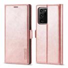 For Samsung Galaxy Note20 Ultra LC.IMEEK Strong Magnetism Ultra-thin Horizontal Flip Shockproof Matte TPU + PU Leather Case with Holder & Card Slots & Wallet(Rose Gold) - 1