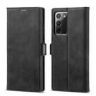 For Samsung Galaxy Note20 LC.IMEEK Strong Magnetism Ultra-thin Horizontal Flip Shockproof Matte TPU + PU Leather Case with Holder & Card Slots & Wallet(Black) - 1