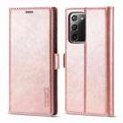 For Samsung Galaxy Note20 LC.IMEEK Strong Magnetism Ultra-thin Horizontal Flip Shockproof Matte TPU + PU Leather Case with Holder & Card Slots & Wallet(Rose Gold) - 1