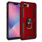 For OPPO A5 / A3s Shockproof TPU + PC Protective Case with 360 Degree Rotating Holder(Red) - 1