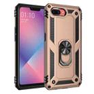 For OPPO A5 / A3s Shockproof TPU + PC Protective Case with 360 Degree Rotating Holder(Gold) - 1