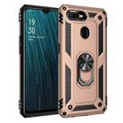 For OPPO A5s Shockproof TPU + PC Protective Case with 360 Degree Rotating Holder(Gold) - 1