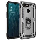 For OPPO A5s Shockproof TPU + PC Protective Case with 360 Degree Rotating Holder(Silver) - 1