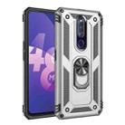 For OPPO F11 Pro Shockproof TPU + PC Protective Case with 360 Degree Rotating Holder(Silver) - 1