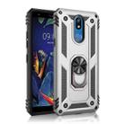 For LG K40 Shockproof TPU + PC Protective Case with 360 Degree Rotating Holder(Silver) - 1