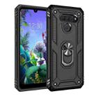 For LG K50 & Q60 Shockproof TPU + PC Protective Case with 360 Degree Rotating Holder(Black) - 1