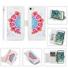 Printing Dual-color Half Mandala Pattern Dual-side Magnetic Buckle Horizontal Flip Leather Case with Holder & Card Slots & Wallet & Photo Frame & Lanyard ForiPhone SE 2022 / SE 2020 / 8 / 7(White) - 1