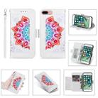 Printing Dual-color Half Mandala Pattern Dual-side Magnetic Buckle Horizontal Flip Leather Case with Holder & Card Slots & Wallet & Photo Frame & Lanyard For iPhone 8 Plus / 7 Plus(White) - 1