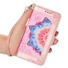 Printing Dual-color Half Mandala Pattern Dual-side Magnetic Buckle Horizontal Flip Leather Case with Holder & Card Slots & Wallet & Photo Frame & Lanyard For iPhone XR(Rose Gold) - 8