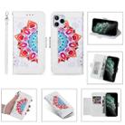 Printing Dual-color Half Mandala Pattern Dual-side Magnetic Buckle Horizontal Flip Leather Case with Holder & Card Slots & Wallet & Photo Frame & Lanyard For iPhone 12 / 12 Pro(White) - 1