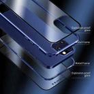 For iPhone 12 / 12 Pro Double Sides Tempered Glass Magnetic Adsorption Metal Frame HD Screen Case(Blue) - 8