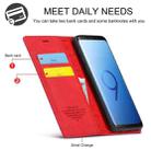 For Samsung Galaxy S9 LC.IMEEKE Strong Magnetism Ultra-thin Horizontal Flip Shockproof Matte TPU + PU Leather Case with Holder & Card Slots & Wallet(Red) - 5