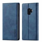 For Samsung Galaxy S9 LC.IMEEKE Strong Magnetism Ultra-thin Horizontal Flip Shockproof Matte TPU + PU Leather Case with Holder & Card Slots & Wallet(Blue) - 1