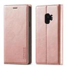 For Samsung Galaxy S9 LC.IMEEKE Strong Magnetism Ultra-thin Horizontal Flip Shockproof Matte TPU + PU Leather Case with Holder & Card Slots & Wallet(Rose Gold) - 1