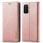 For Samsung Galaxy S20+ LC.IMEEKE Strong Magnetism Ultra-thin Horizontal Flip Shockproof Matte TPU + PU Leather Case with Holder & Card Slots & Wallet(Rose Gold) - 1