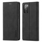 For Samsung Galaxy S20 FE LC.IMEEKE Strong Magnetism Ultra-thin Horizontal Flip Shockproof Matte TPU + PU Leather Case with Holder & Card Slots & Wallet(Black) - 1