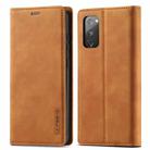 For Samsung Galaxy S20 FE LC.IMEEKE Strong Magnetism Ultra-thin Horizontal Flip Shockproof Matte TPU + PU Leather Case with Holder & Card Slots & Wallet(Brown) - 1