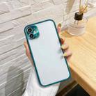 For iPhone 11 Electroplating All-Inclusive Pure TPU Protective Case with Metal Lens Cover (Dark Green) - 1