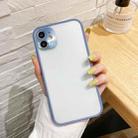 For iPhone 11 Electroplating All-Inclusive Pure TPU Protective Case with Metal Lens Cover (Light Blue) - 1