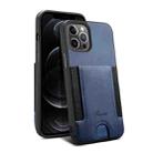 H10 TPU + PU Leather Shockproof  Protective Case with Card Slot For iPhone 12 mini(Blue) - 1