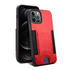 H10 TPU + PU Leather Shockproof  Protective Case with Card Slot For iPhone 12 Pro Max(Red) - 1