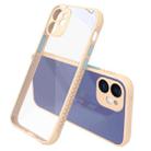 Tire Side Texture Contrast Button Shockproof PC + TPU Phone Protective Case For iPhone 12 Mini(Apricot) - 1