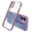 Tire Side Texture Contrast Button Shockproof PC + TPU Phone Protective Case For iPhone 12 Mini(Purple) - 1