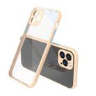 Tire Side Texture Contrast Button Shockproof PC + TPU Phone Protective Case For iPhone 12 Pro(Apricot) - 1