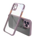 Tire Side Texture Contrast Button Shockproof PC + TPU Phone Protective Case For iPhone 12 Pro(Purple) - 1