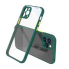 Tire Side Texture Contrast Button Shockproof PC + TPU Phone Protective Case For iPhone 12 Pro(Dark Green) - 1