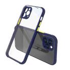 Tire Side Texture Contrast Button Shockproof PC + TPU Phone Protective Case For iPhone 12 Pro(Royal Blue) - 1