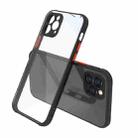 Tire Side Texture Contrast Button Shockproof PC + TPU Phone Protective Case For iPhone 12 Pro(Black) - 1