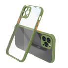 Tire Side Texture Contrast Button Shockproof PC + TPU Phone Protective Case For iPhone 12 Pro(Army Green) - 1