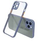 Tire Side Texture Contrast Button Shockproof PC + TPU Phone Protective Case For iPhone 12 Pro Max(Gray Blue) - 1