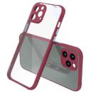 Tire Side Texture Contrast Button Shockproof PC + TPU Phone Protective Case For iPhone 12 Pro Max(Wine Red) - 1