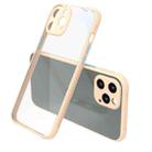 Tire Side Texture Contrast Button Shockproof PC + TPU Phone Protective Case For iPhone 12 Pro Max(Apricot) - 1